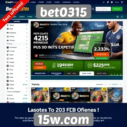 Ofertas promocionais atraentes do site bet0315